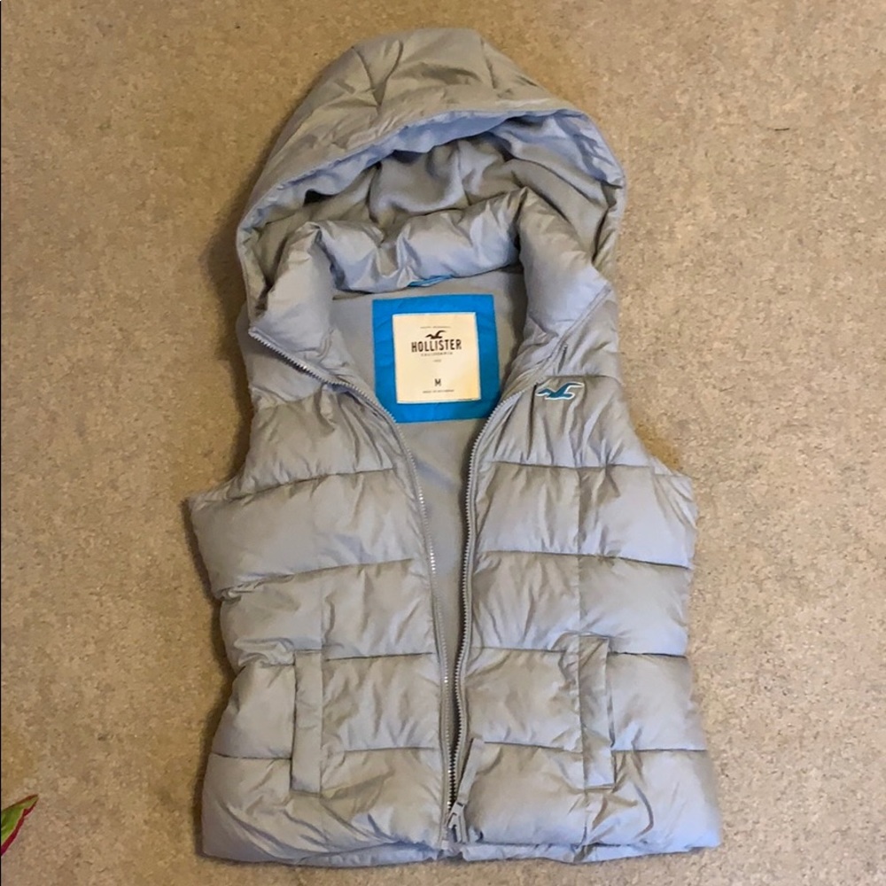 Hollister Grey Puffer Vest